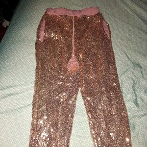 Rose Gold Sparkly Joggers